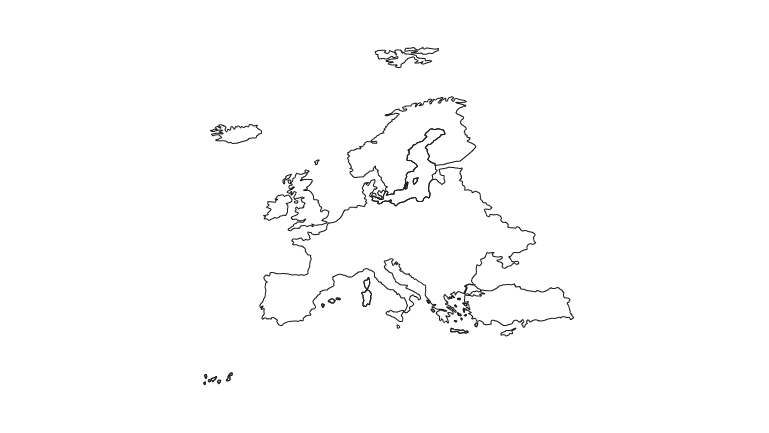 Eine Karte von Europa